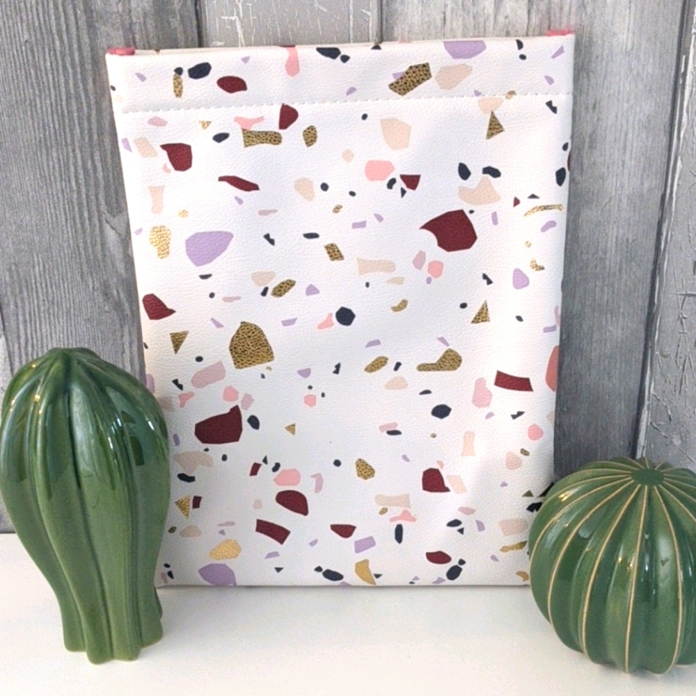 Indigo terrazzo pouch